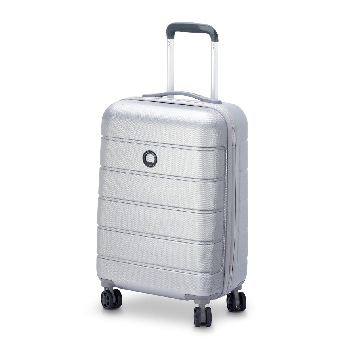 Delsey Paris Lagos 55cm Hardcase 4 Double Wheel Cabin Luggage Trolley Case Silver - 00387080111W9