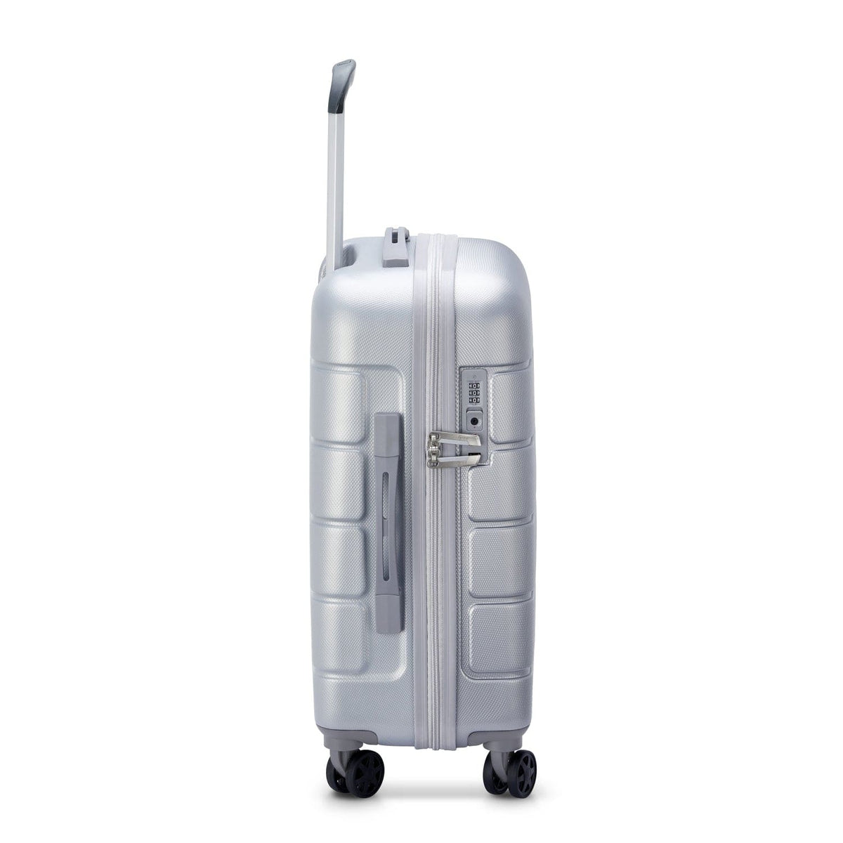 Delsey Paris Lagos 55cm Hardcase 4 Double Wheel Cabin Luggage Trolley Case Silver - 00387080111W9