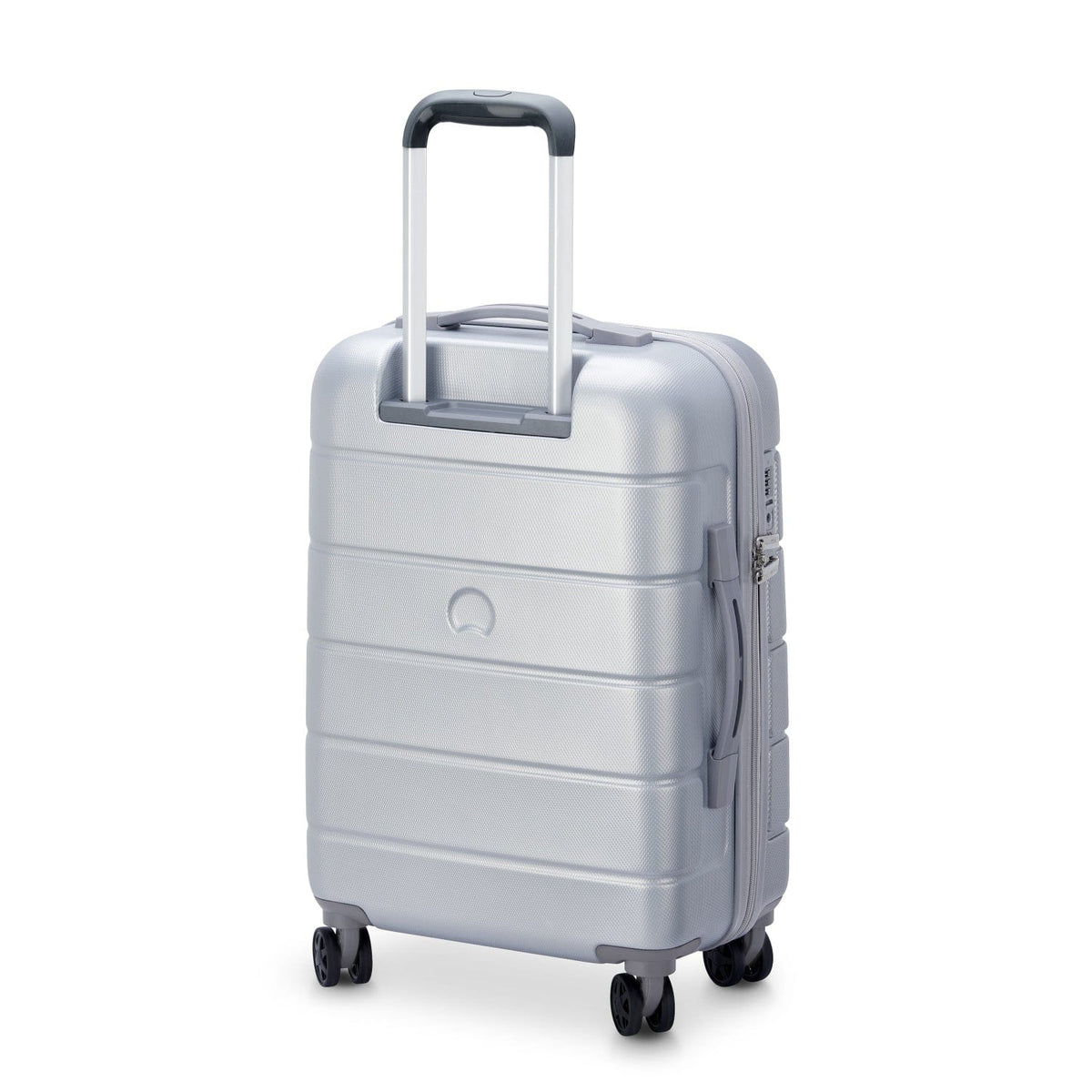 Delsey Paris Lagos 55cm Hardcase 4 Double Wheel Cabin Luggage Trolley Case Silver - 00387080111W9