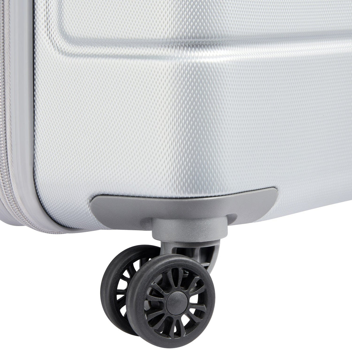 Delsey Paris Lagos 55cm Hardcase 4 Double Wheel Cabin Luggage Trolley Case Silver - 00387080111W9