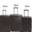 Echolac Sense 56+67+78cm Hardcase Expandable 4 Double Wheel 3 Piece Luggage Trolley Set