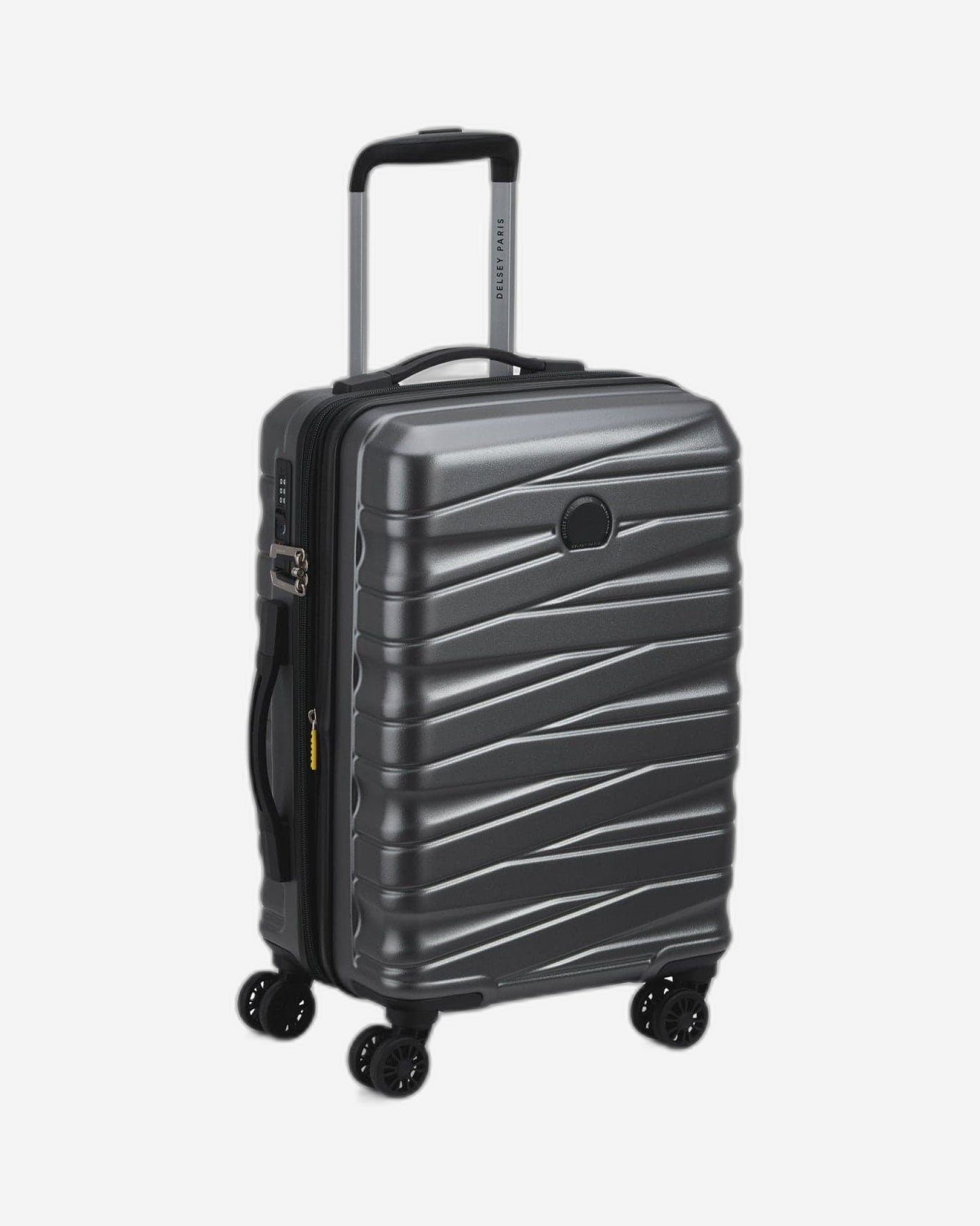 Delsey Paris Tiphanie 55cm Hardcase 4 Double Wheel Expandable Cabin Luggage Trolley Case Grahite - 00389280101ME