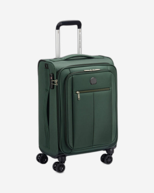 Delsey Paris Pin Up 6 55cm Softcase 4 Double Wheel Cabin Trolley Case Green - 00343080103