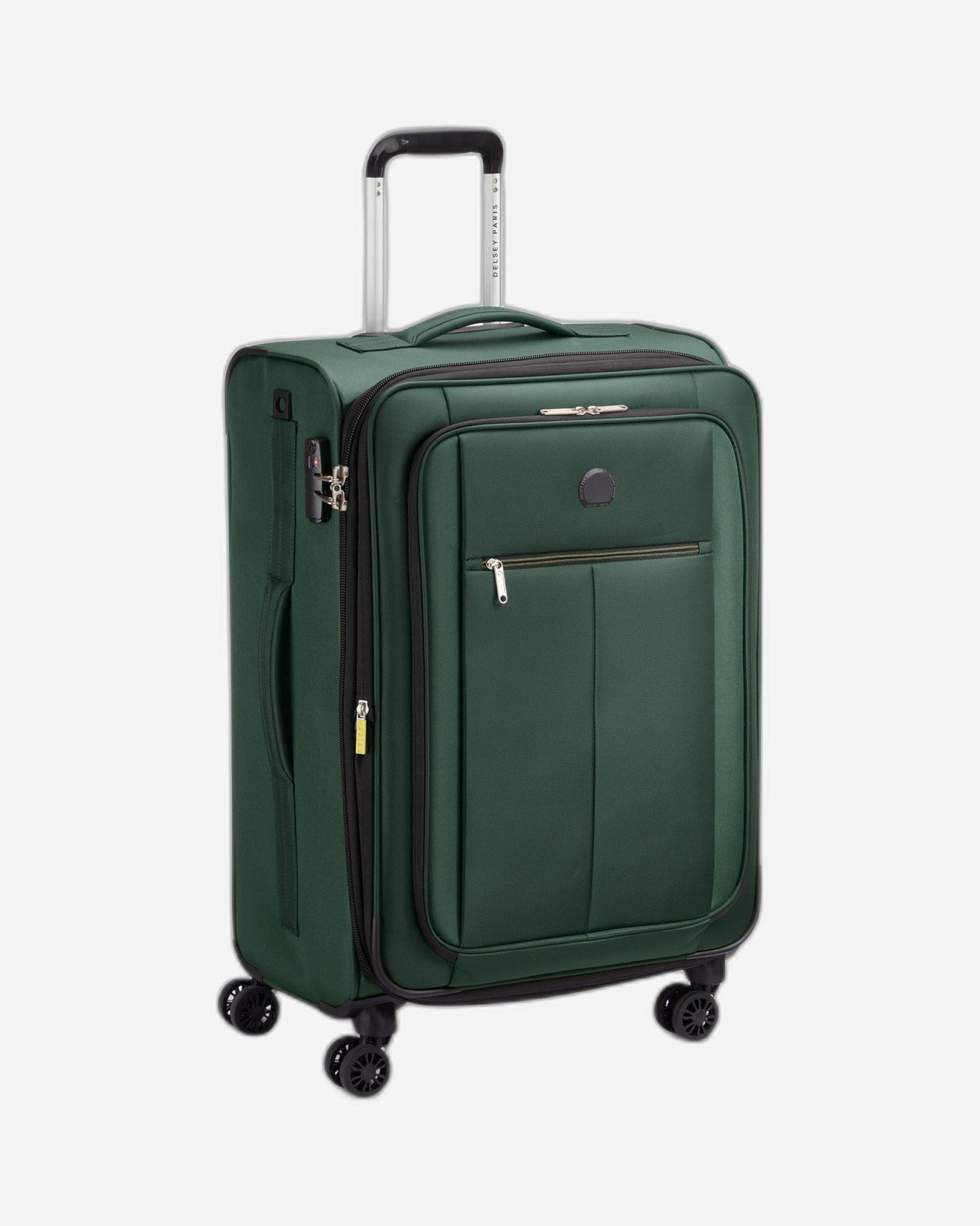 Delsey Paris Pin Up 6 68cm Softcase 4 Double Wheel Expandable Check-In Trolley Case Green - 00343081103