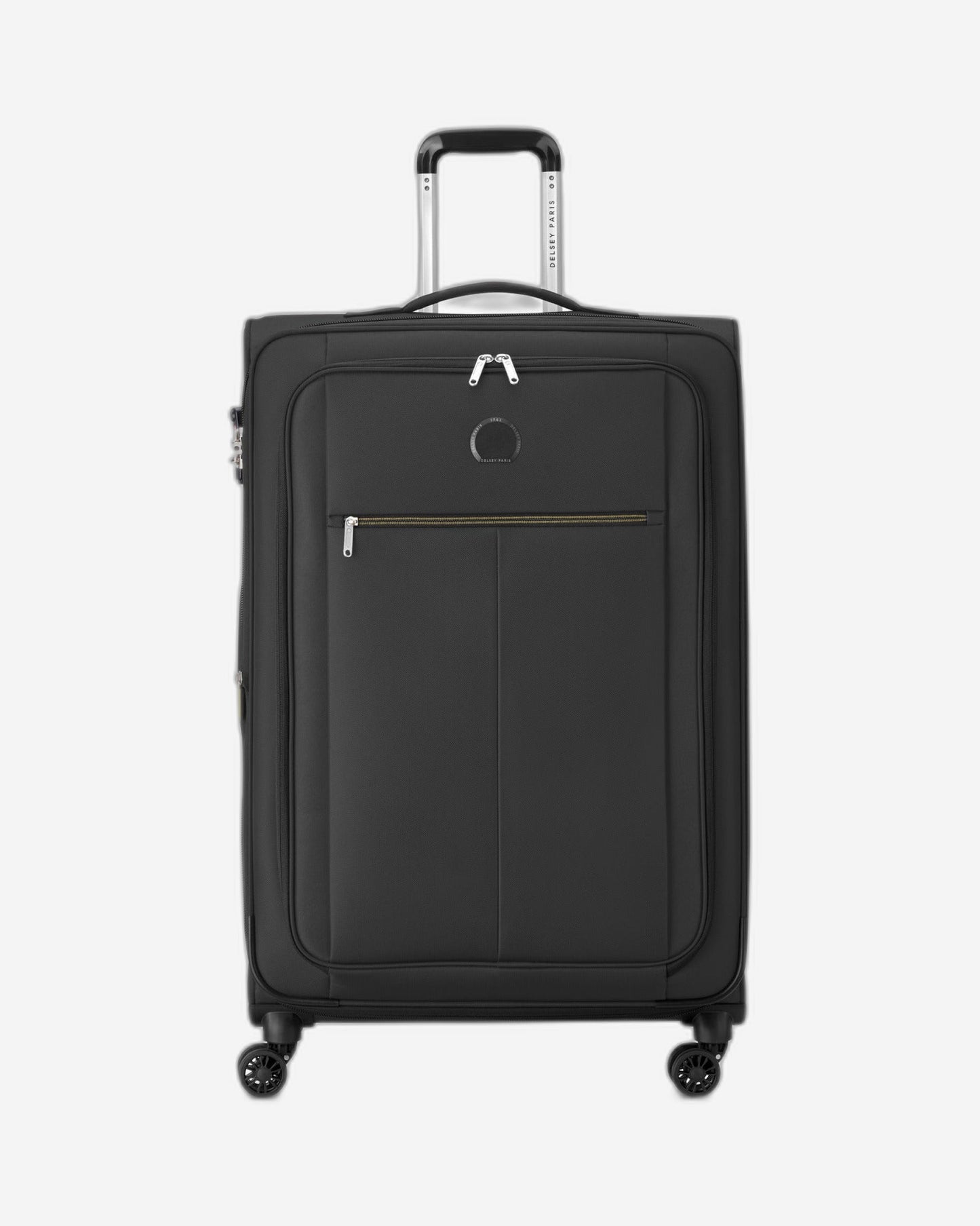 Delsey Paris Pin Up 6 78cm Softcase 4 Double Wheel Expandable Check-In Trolley Case Black - 00343082100