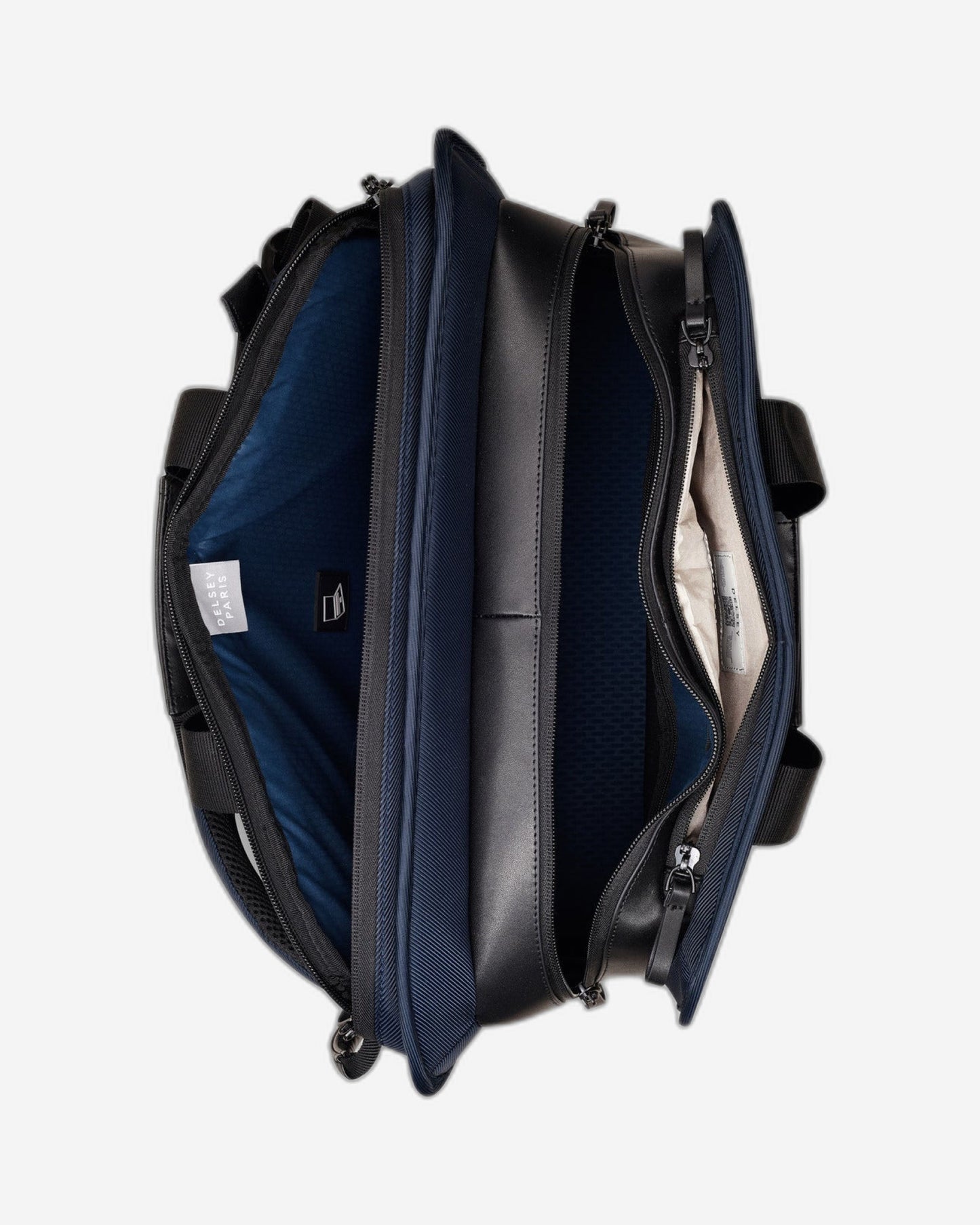 Delsey Paris Arche 2 Compartment Satchel Backpack Laptop Protection 15.6 inch Navy Blue - 00120016302