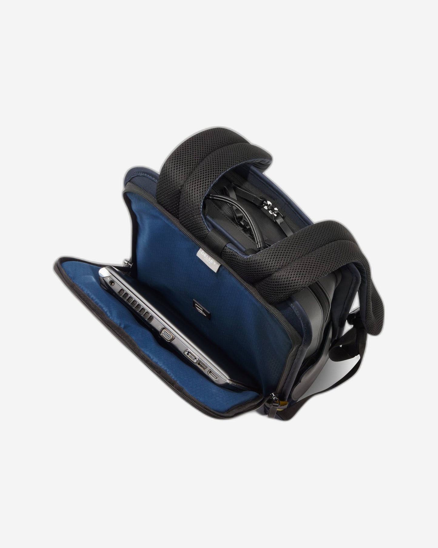 Delsey Paris Arche 2 Compartment Backpack Laptop Protection 15.6 inch Navy Blue - 00120061002