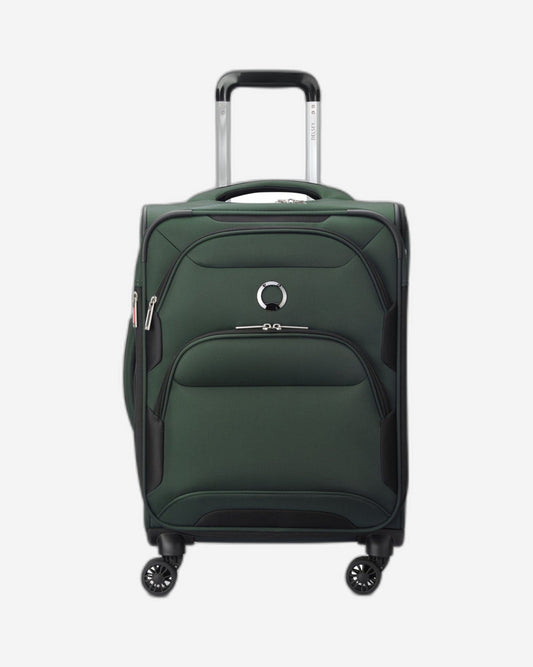 Delsey Paris Sky Max 2.0 55cm Softcase 4 Double Wheel Expandable Cabin Luggage Trolley Green - 00328480103