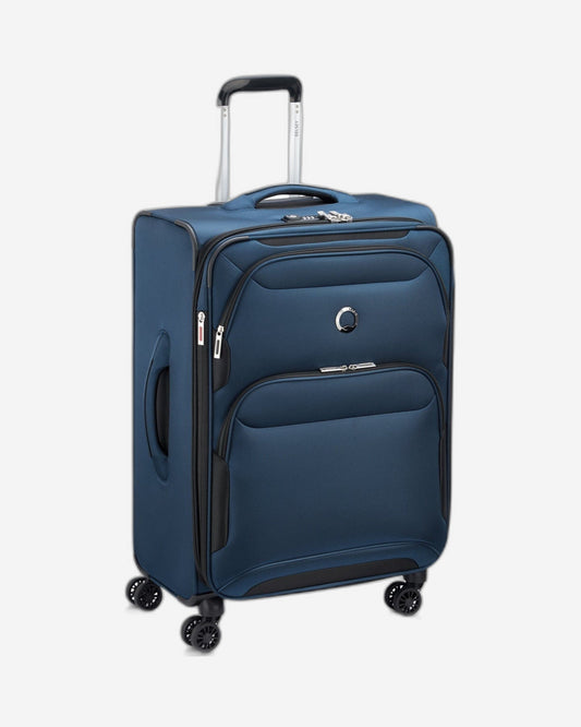 Delsey Paris Sky Max 2.0 70.5cm Softcase 4 Double Wheel Expandable Check-In Luggage Trolley Blue - 00328482002Z9