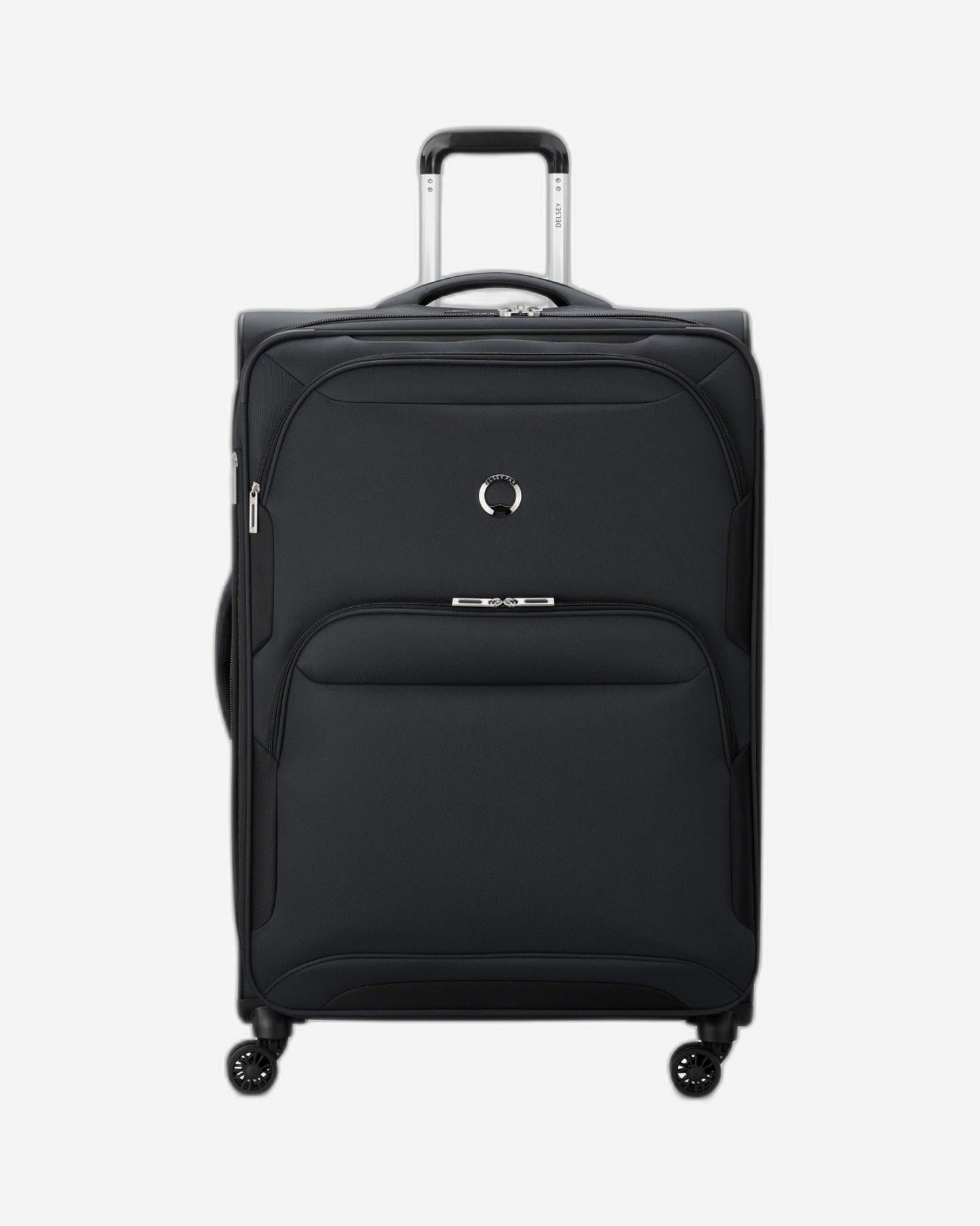 Delsey Paris Sky Max 2.0 79.5cm Softcase 4 Double Wheel Expandable Check-In Luggage Trolley Black - 00328483000Z9