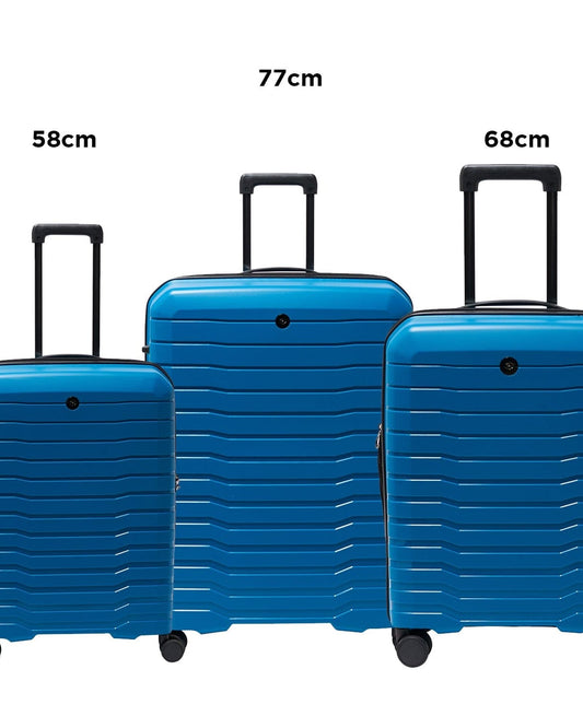 Echolac Lordnorth 58+68+77cm HardcaseExpandable 4 Double Wheel  3 Piece Luggage Trolley Set - Turkish Tile
