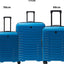 Echolac Lordnorth 58+68+77cm HardcaseExpandable 4 Double Wheel  3 Piece Luggage Trolley Set - Turkish Tile