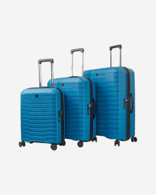 Echolac Lordnorth 58+68+77cm HardcaseExpandable 4 Double Wheel  3 Piece Luggage Trolley Set - Turkish Tile
