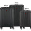 Wenger Destination 3 Piece 55+67+77cm Hardside Expandable Check-In Luggage Trolley Set Black - 612343-2