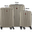 Wenger Destination 3 Piece 55+67+77cm Hardside Expandable Check-In Luggage Trolley Set Bronze - 612344-2