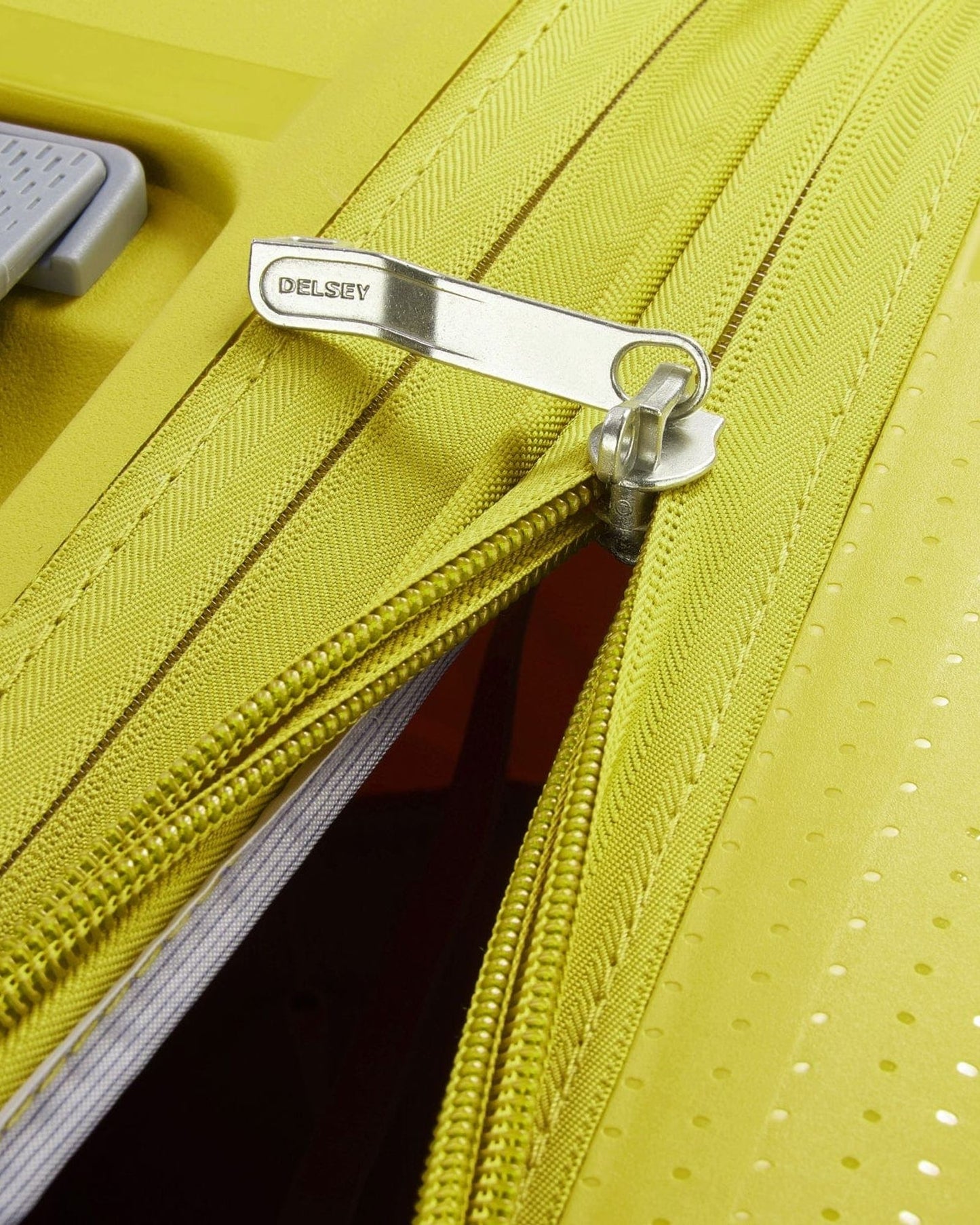 Delsey Paris Clavel 55+70+83cm Hardcase 4 Double Wheel 3 Piece Luggage Trolley Set Lemon