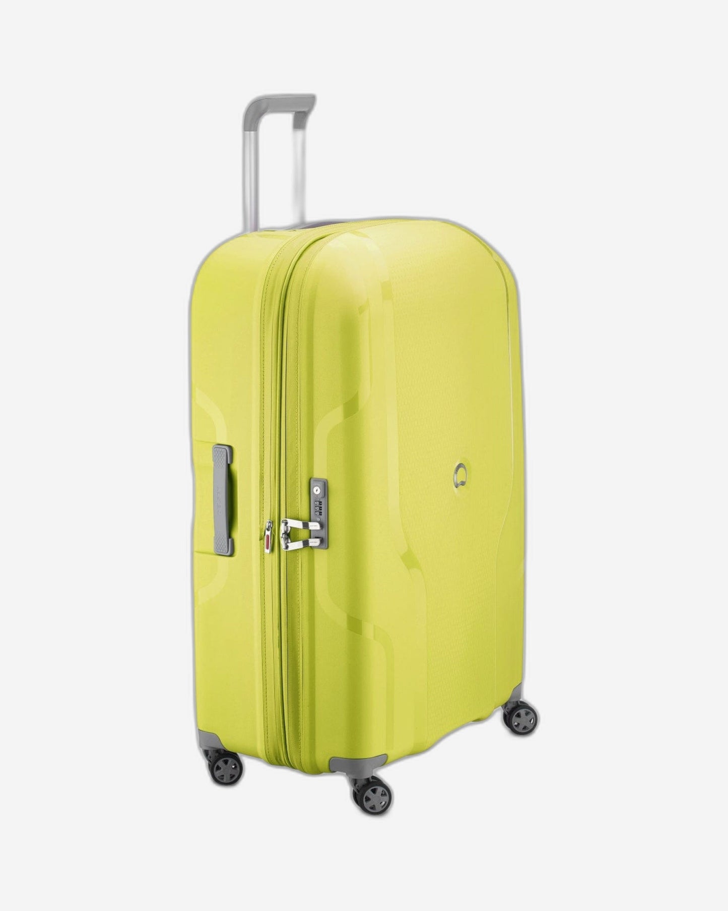 Delsey Paris Clavel 55+70+83cm Hardcase 4 Double Wheel 3 Piece Luggage Trolley Set Lemon