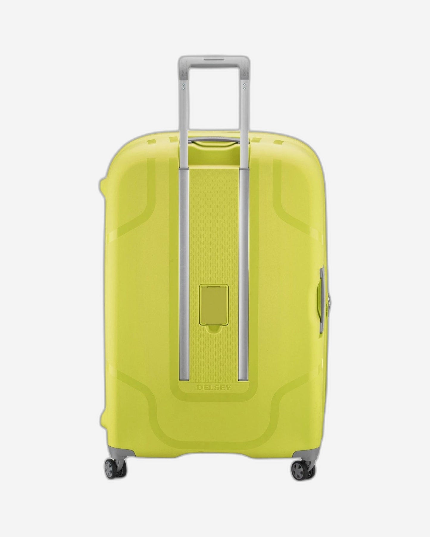 Delsey Paris Clavel 55+70+83cm Hardcase 4 Double Wheel 3 Piece Luggage Trolley Set Lemon
