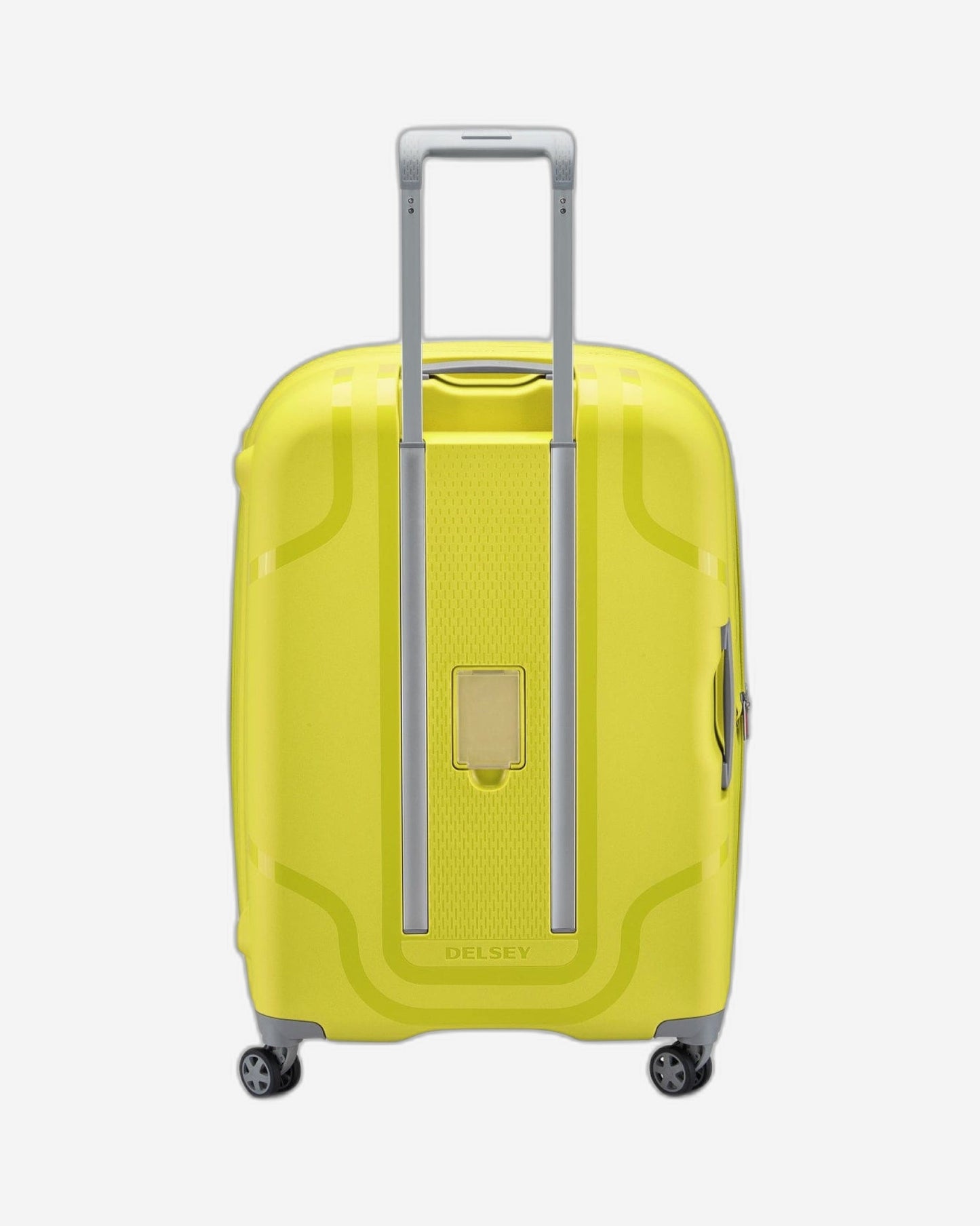 Delsey Paris Clavel 55+70+83cm Hardcase 4 Double Wheel 3 Piece Luggage Trolley Set Lemon