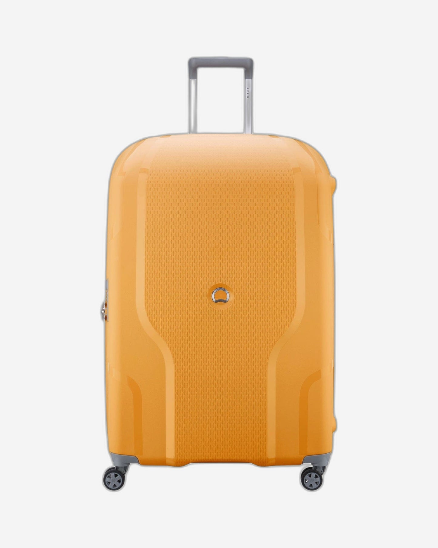 Delsey Paris Clavel 55+70+83cm Hardcase 4 Double Wheel Expandable 3 Piece Luggage Trolley Set Yellow