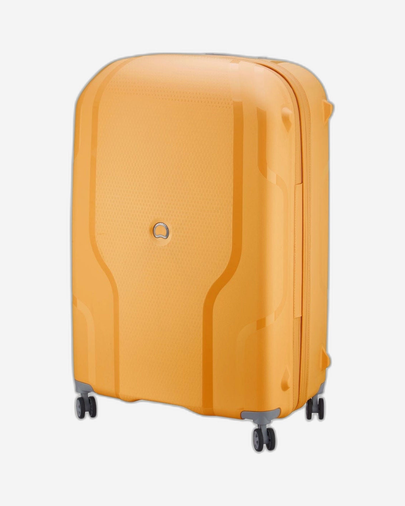 Delsey Paris Clavel 55+70+83cm Hardcase 4 Double Wheel Expandable 3 Piece Luggage Trolley Set Yellow