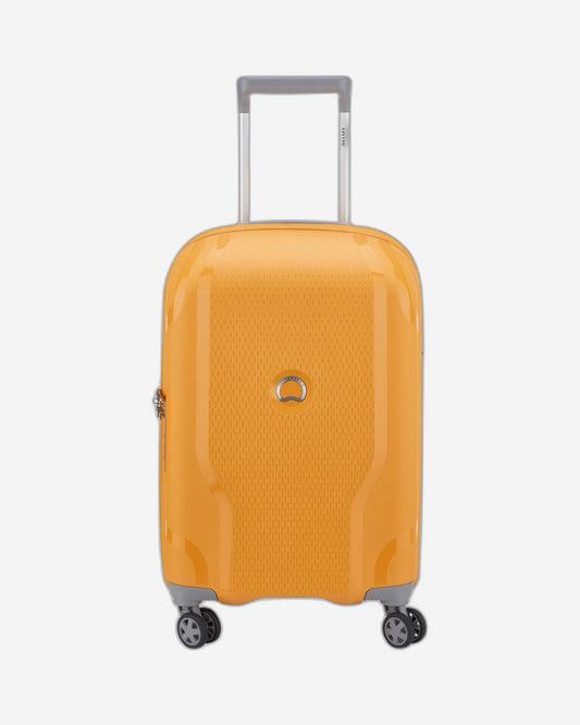 Delsey Paris Clavel 55+70+83cm Hardcase 4 Double Wheel Expandable 3 Piece Luggage Trolley Set Yellow