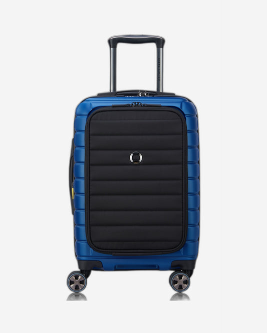 Delsey Paris Shadow 5.0 55Cm Hardcase Expandable  4 Double Wheel  Bus Soft Cabin Luggage Trolley Case Blue - 287880202