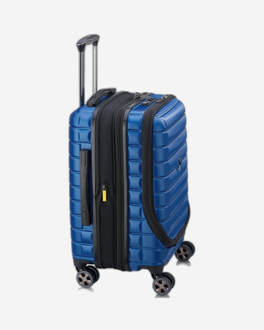 Delsey Paris Shadow 5.0 55Cm Hardcase Expandable  4 Double Wheel  Bus Soft Cabin Luggage Trolley Case Blue - 287880202