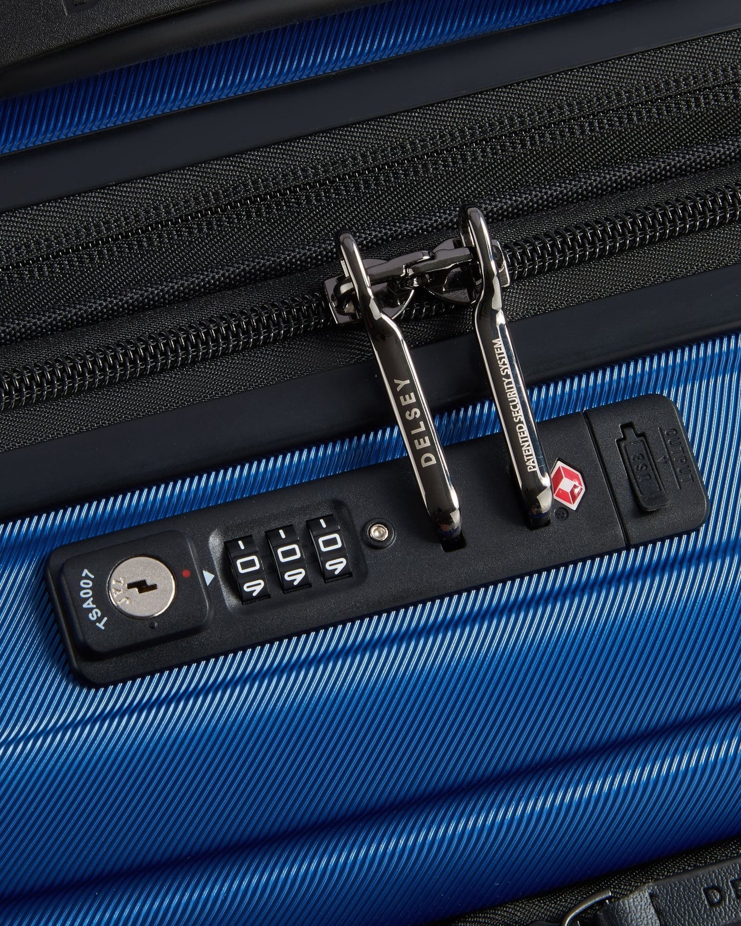 Delsey Paris Shadow 5.0 55Cm Hardcase Expandable  4 Double Wheel  Bus Soft Cabin Luggage Trolley Case Blue - 287880202