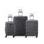 Delsey Paris Tiphanie 3Piece SET 55+70+82cm Hardcase 4 Double Wheel Expandable Cabin & Check-In Luggage Trolley Set Graphite
