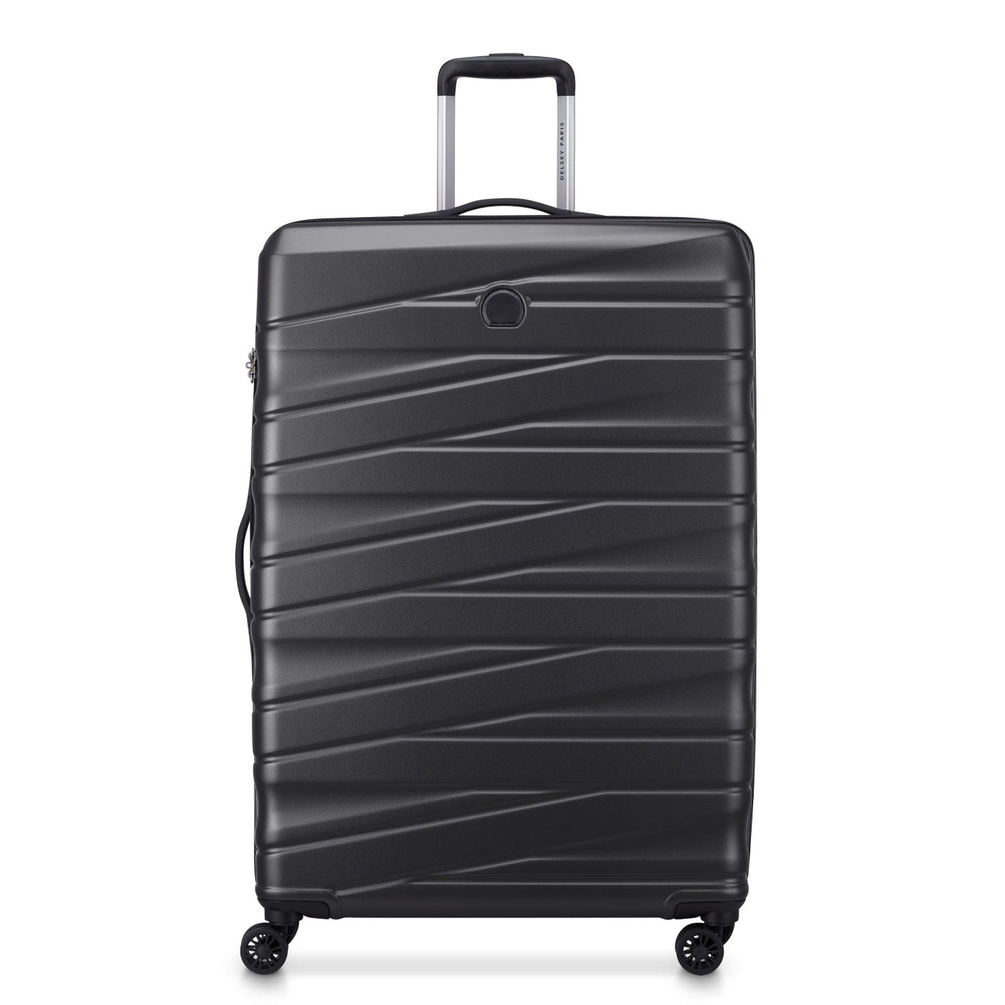 Delsey Paris Tiphanie 3Piece SET 55+70+82cm Hardcase 4 Double Wheel Expandable Cabin & Check-In Luggage Trolley Set Graphite