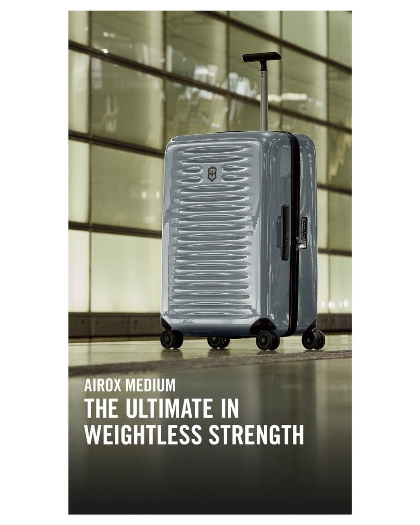 Victorinox Airox 65cm Global Hardside Non Expandable Super Lightweight Check-In Luggage Trolley Silver - 612508