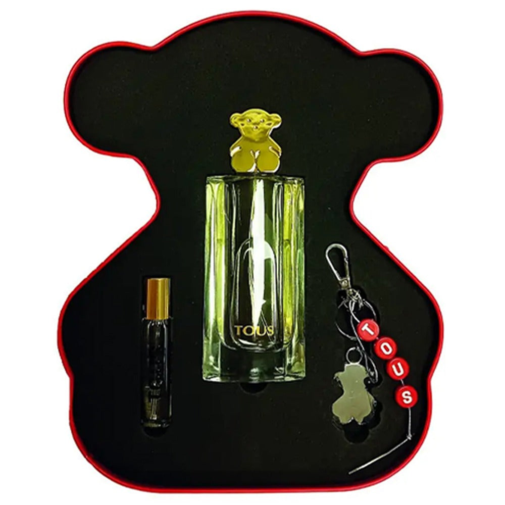 TOUS EDP COLOR LETTERS BEAR SET 2  NEW CONTENT EDP 50ML AND  KEYRING AND PURSE VAPO 10ML