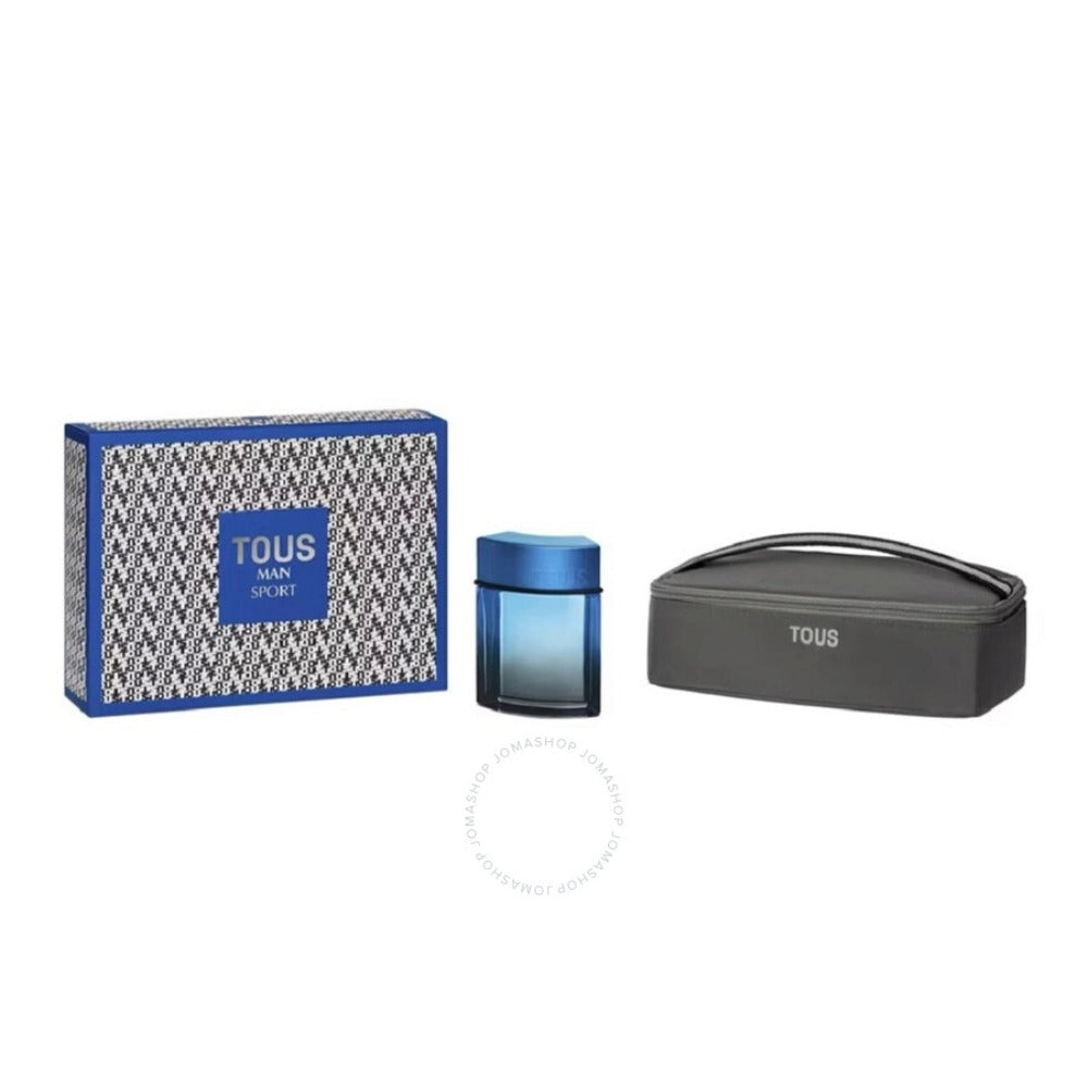 TOUS MAN SPORT B AND W LETTERS SET EDT VAPO 100ML AND VANITY CASE