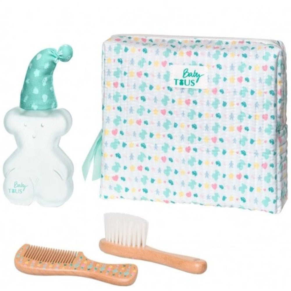 TOUS BABY TOUS MY BATHROOM SET  EDC VAPO 100ML AND VANITY CASE AND COMB & BRUSH