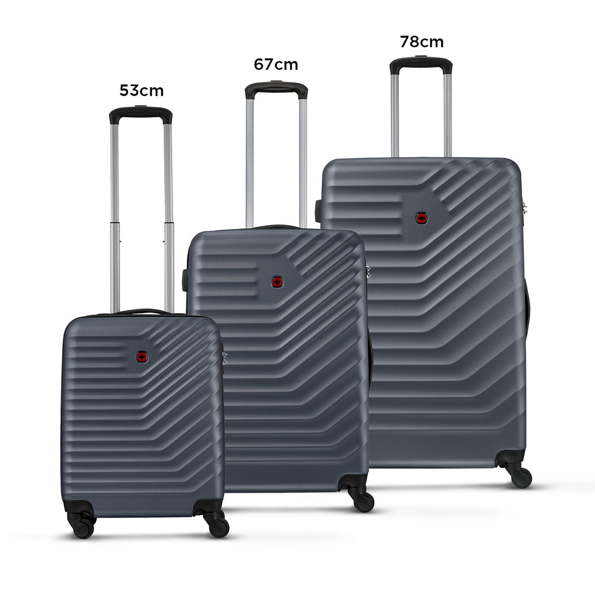 Wenger Trayn 53+67+78cm Hardcase Luggage Trolley  Set Of 3- Navy Blue