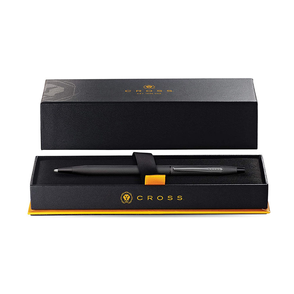 Cross Classic Century® Brushed Black Pvd With Engraved Engine-Turned Diamond-Pattern Finish Ballpoint Pen - AT0082-122