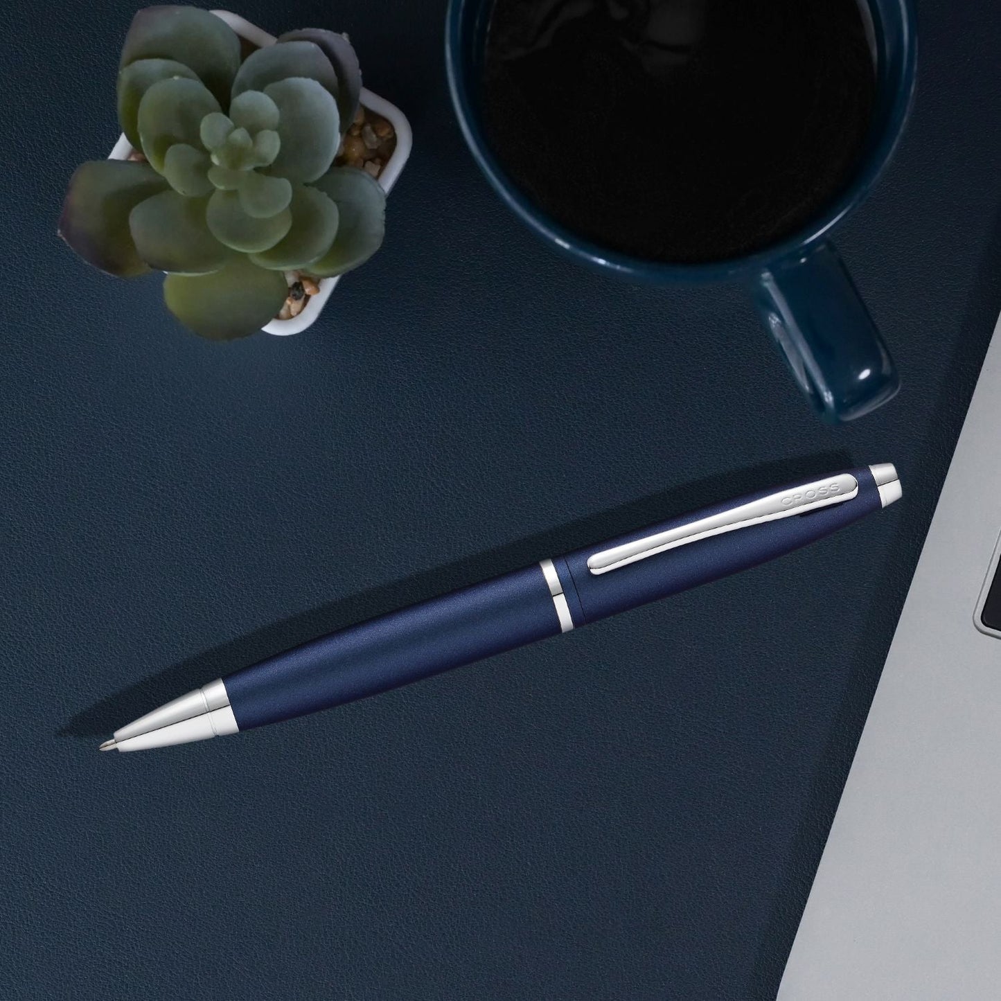 Cross Calais™ Matte Metallic Blue With Polished Chrome Appointments Ballpoint PenAT0112-18