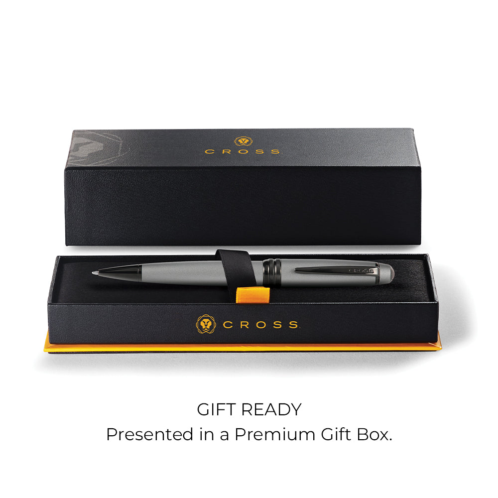 Cross Bailey™ Matte Gray Lacquer With Polished Black Pvd Appointments Ballpoint Pen -  AT0452-20