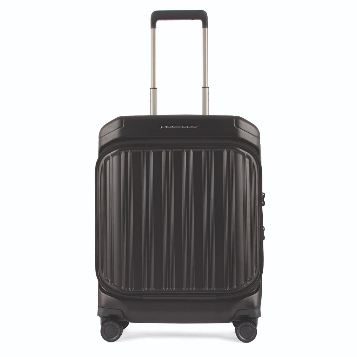 Piquadro Pqlm - Cabin Size Hardside Spinner With Computer Compt Matt Black