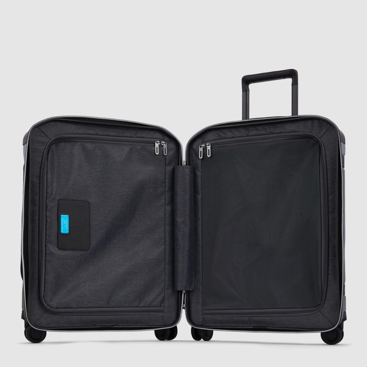 Piquadro Pqlp Cabin Size Hardside Spinner With Computer And Ipad Compartment Grey-Black