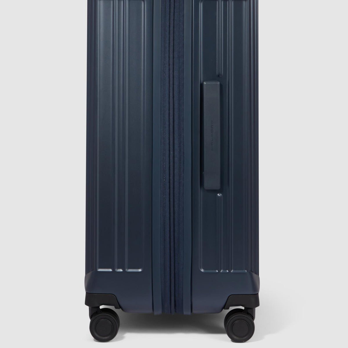 Piquadro Pq-Light Large Size Expandable Trolley With 4 Wheels In Polycarbonate Matt Blue