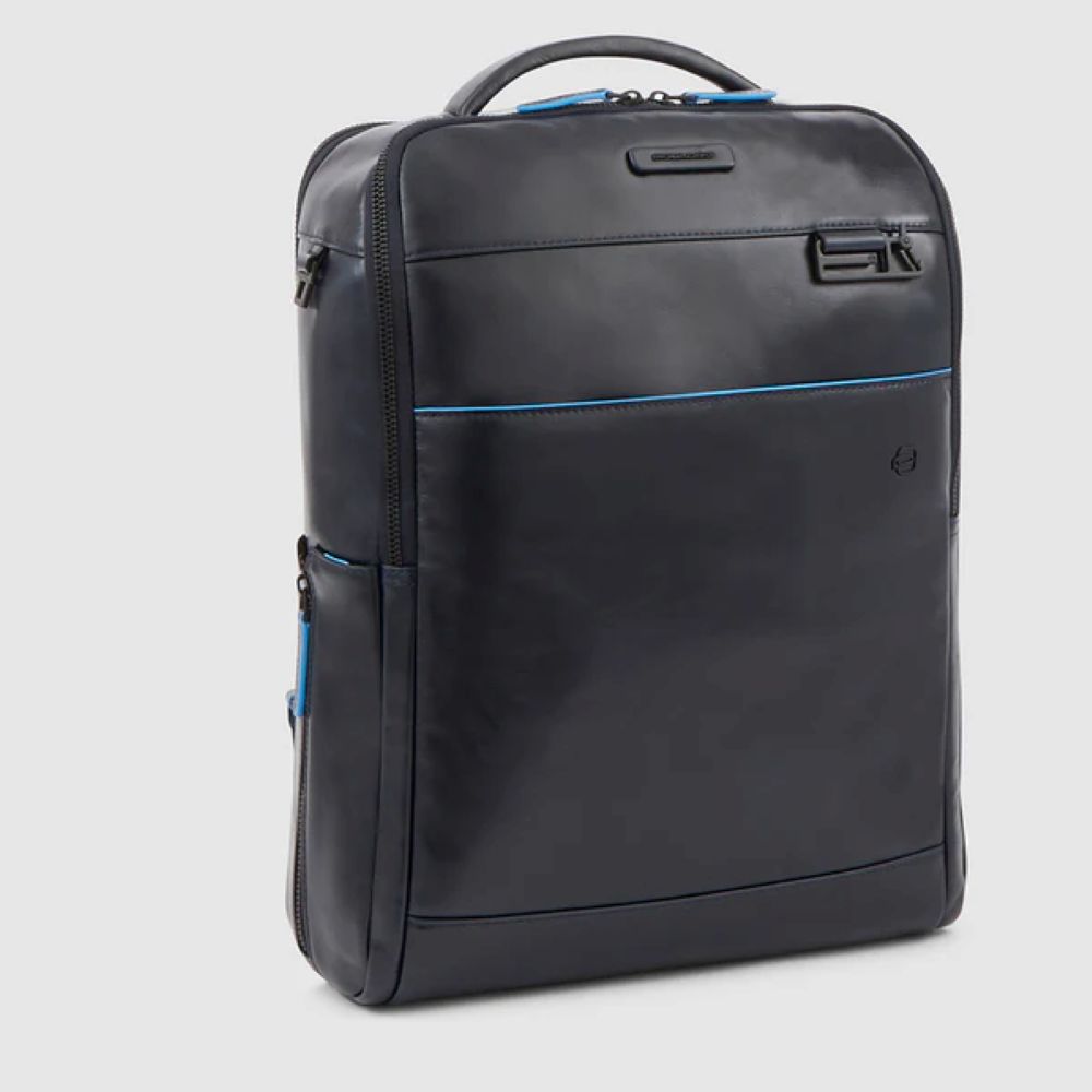 Piquadro Computer 156 And Ipad¿Pro 129 Backpack With Anti-Theft Cable Pocket For Bottle Or Umbrella And Rfid Anti-Fraud Protection CA4818B2V/BLU