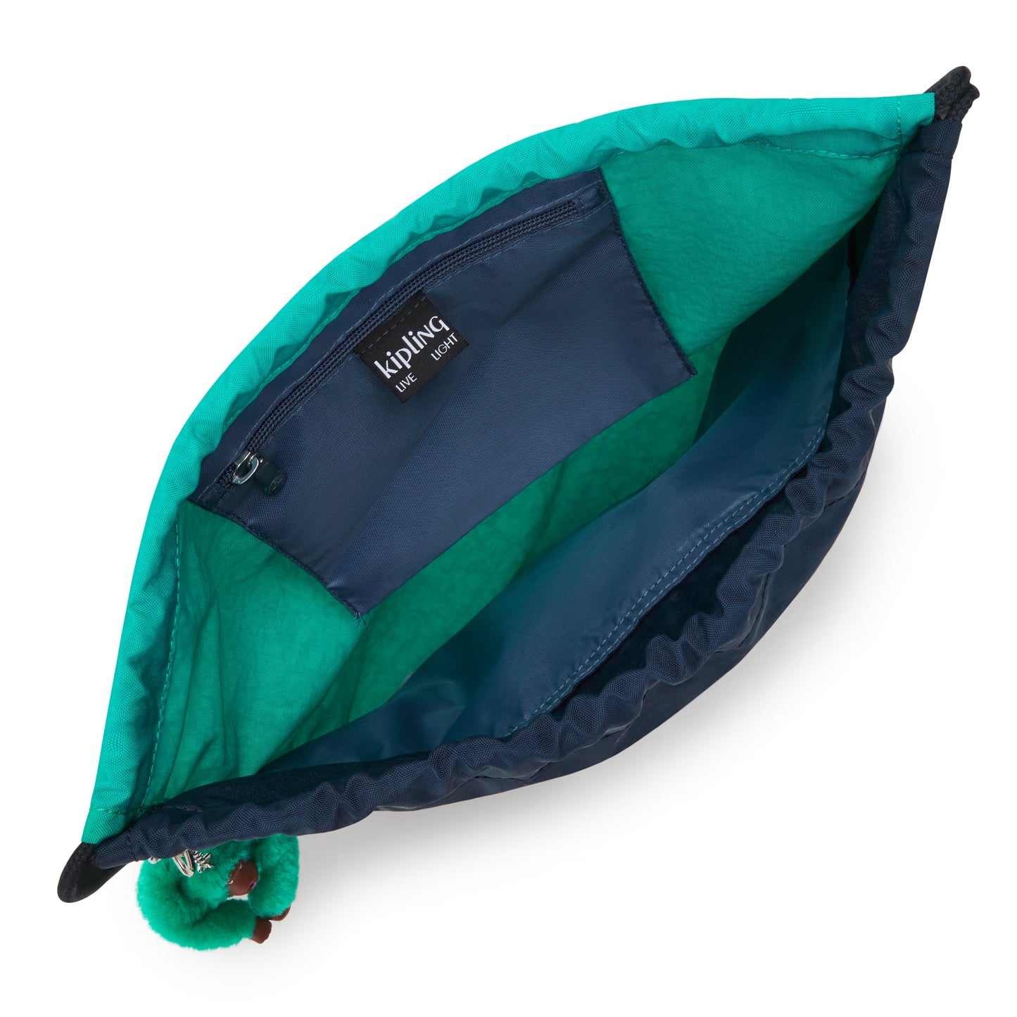 KIPLING-Supertaboo-Medium backpack (with drawstring)-Blue Green Bl-09487-CD7