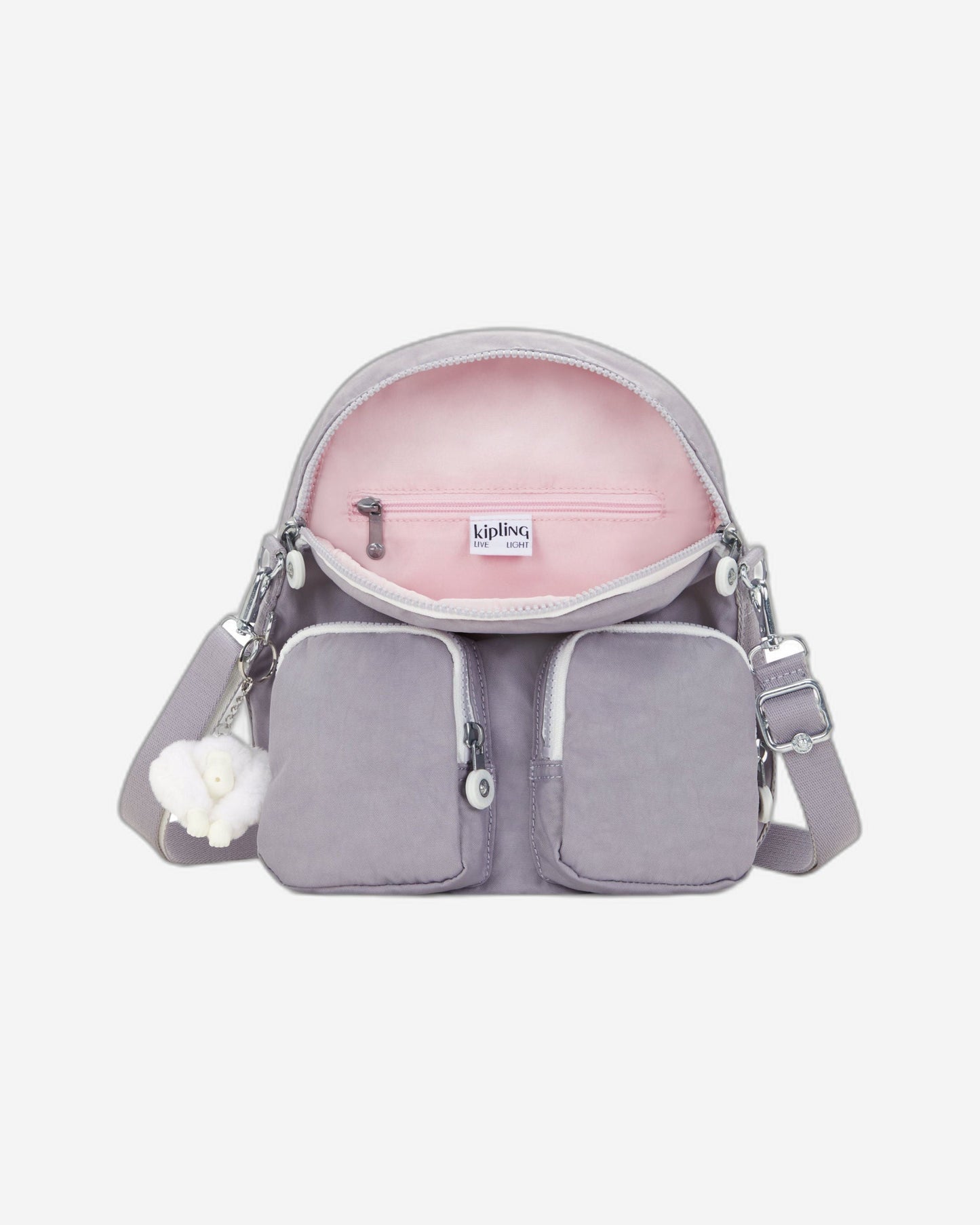 Kipling Firefly Up Tender Grey Small Backpack C212887-1FB