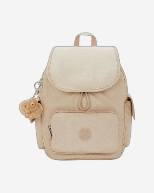 Kipling City Pack S Sparkled Beige Small Backpack 15641-5Dv