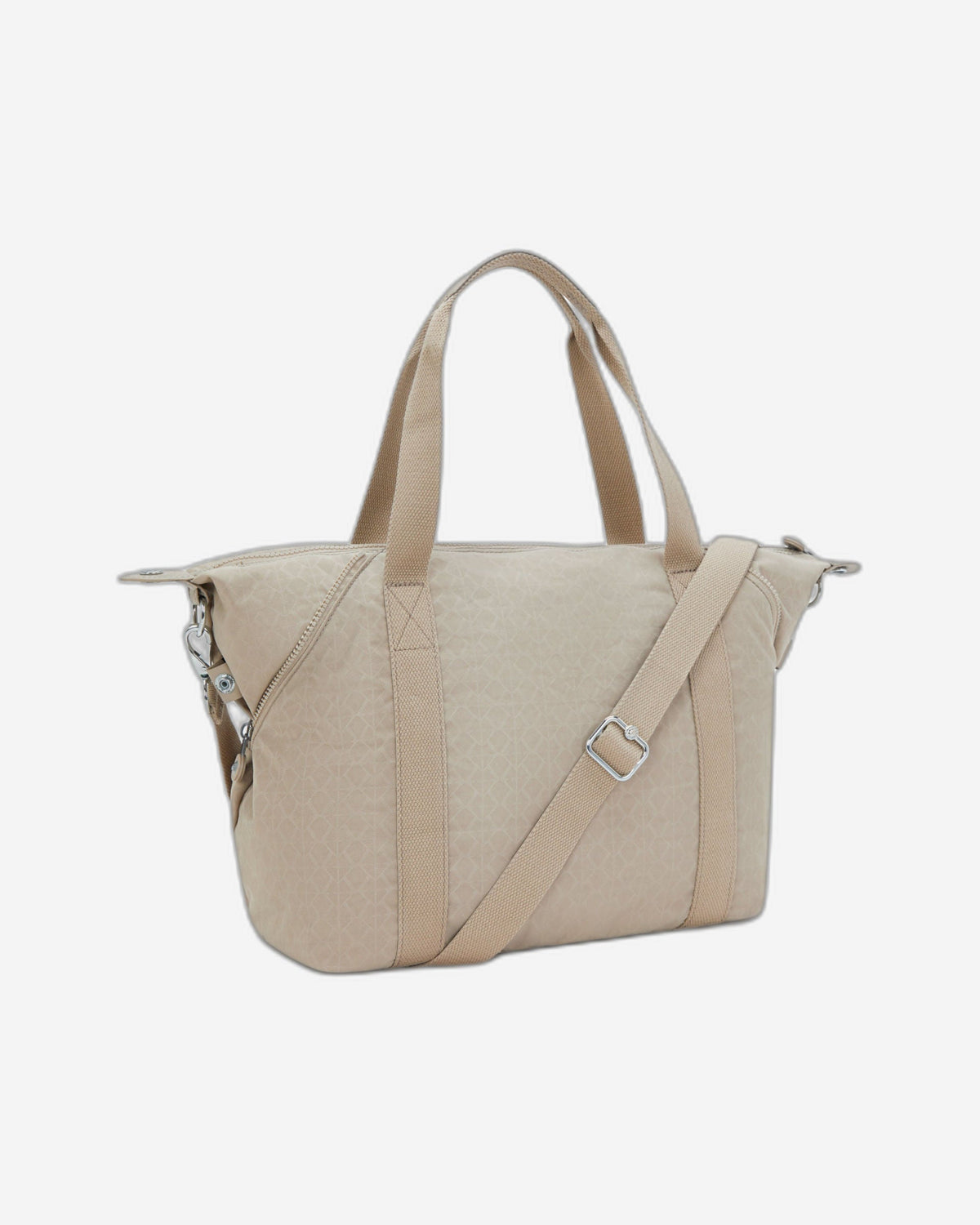 Kipling Art Signature Beige Embossed Medium Tote 21091-96A
