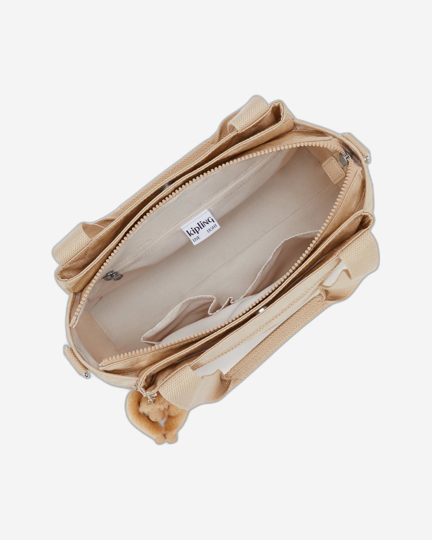 Kipling Elysia Sparkled Beige Medium shoulderbag (with removable shoulderstrap) 43793-5DV