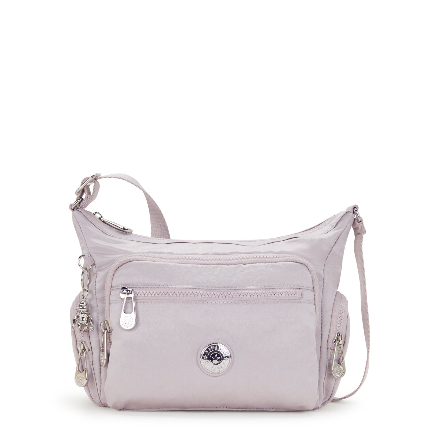 KIPLING-Gabbie S-Medium crossbody-Gleam Silver-I2536-K6G