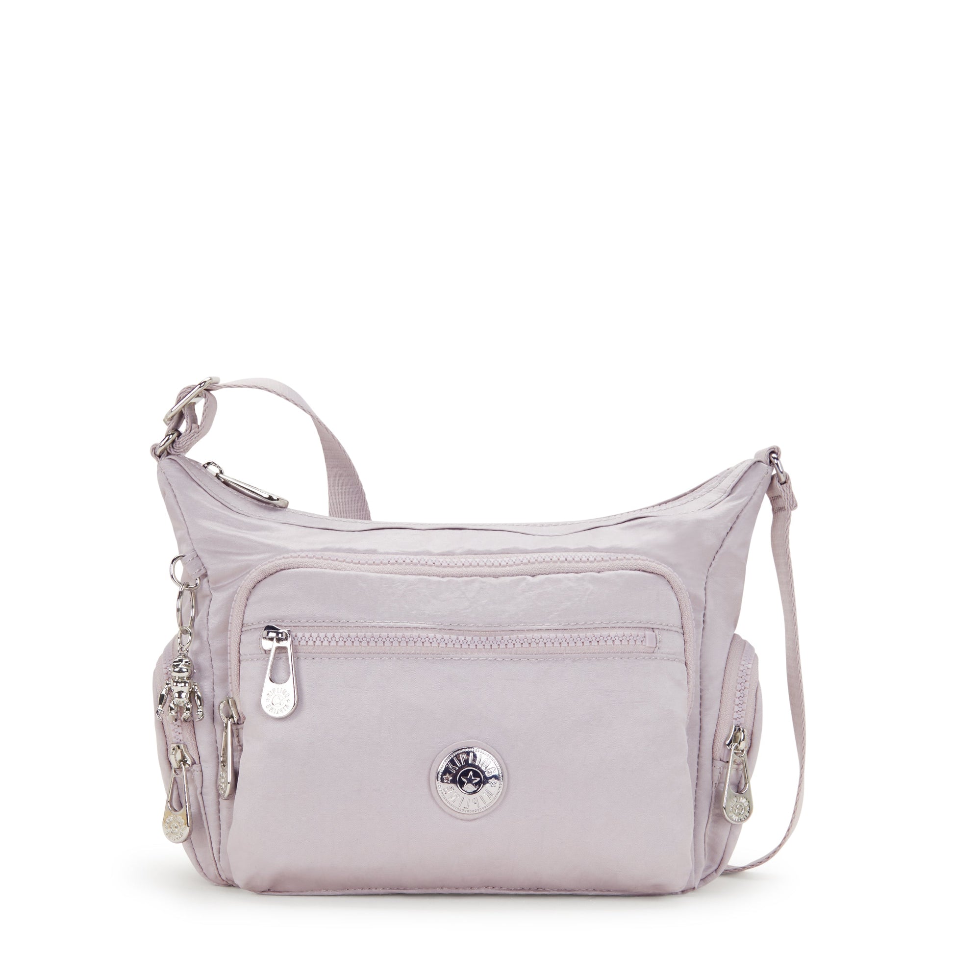 KIPLING-Gabbie S-Medium crossbody-Gleam Silver-I2536-K6G
